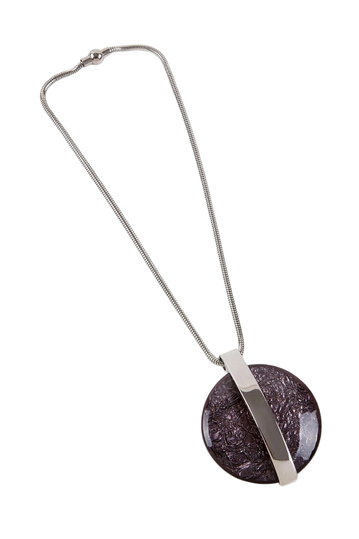 Dante NL43102 Pewter Metallic Pendant Necklace