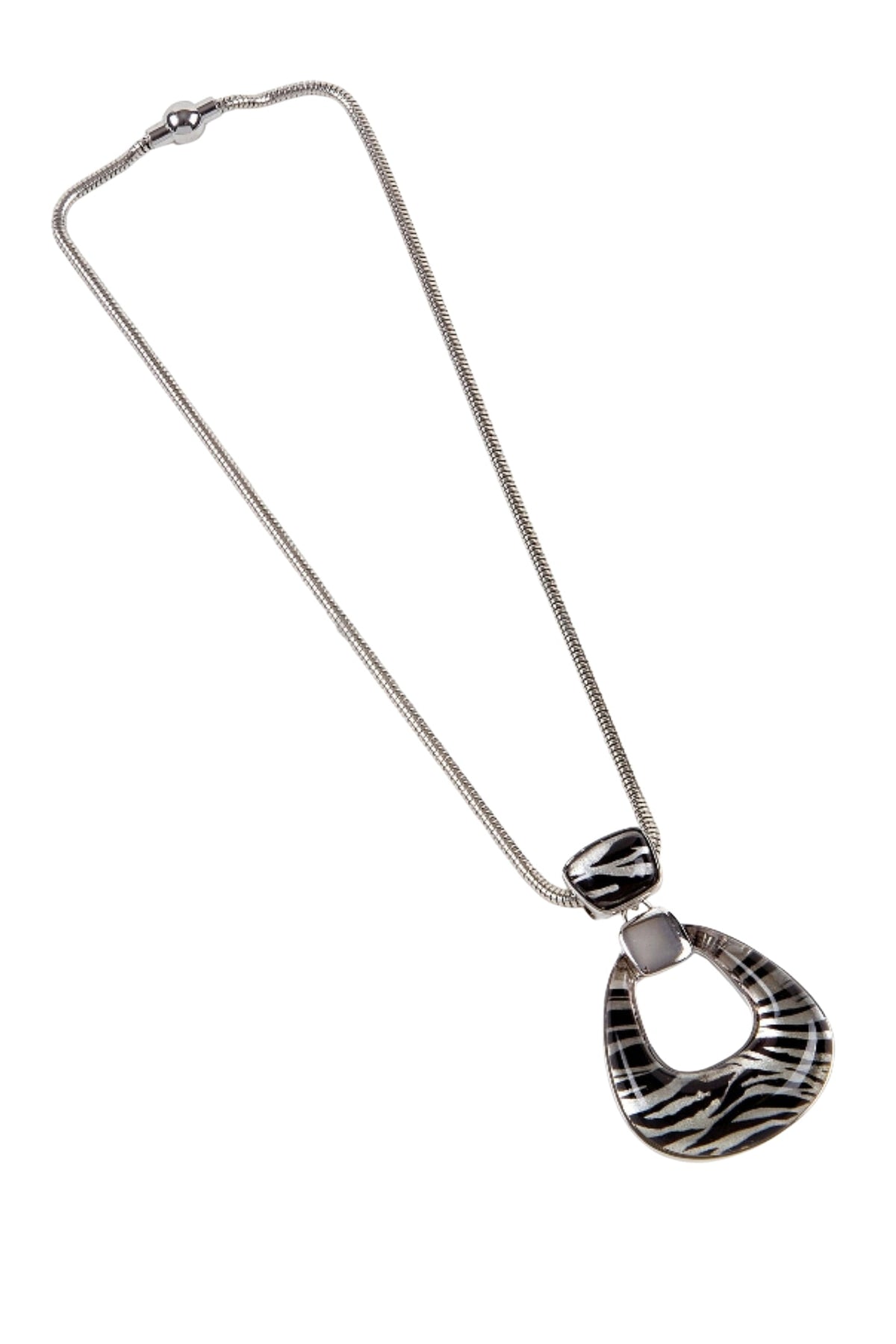 Dante NL43257 Silver Animal Print Pendant Silver Necklace