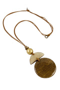 Dante NL5494 Brown Metallic Forest Pendant Necklace