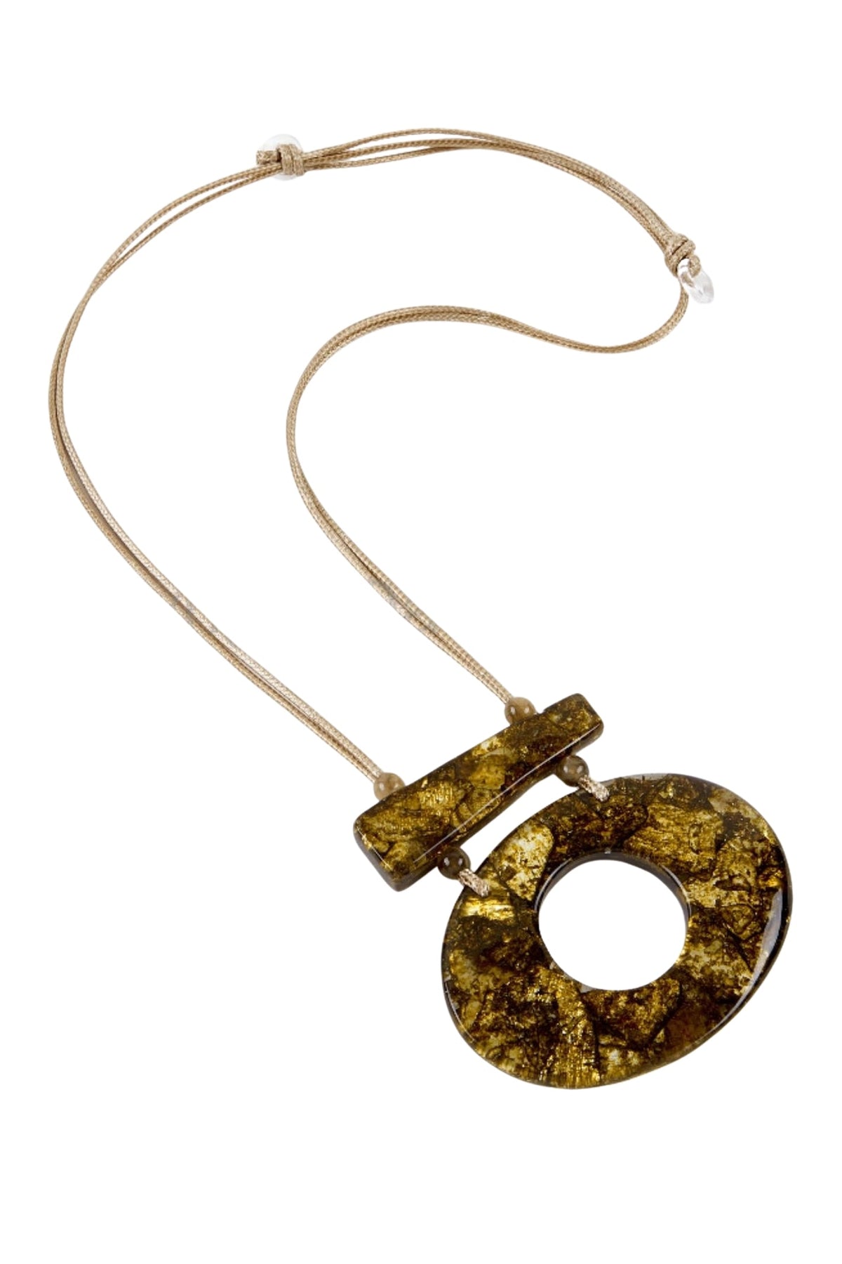 Dante NL5505 Metallic Shell Pendant Necklace
