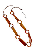 Dante NL5513 Brown Resin Link Necklace