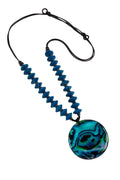 Dante NL5535 Metallic Blue Pendant Necklace