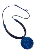 Dante NL5723 Cobalt Animal Print Pendant Necklace