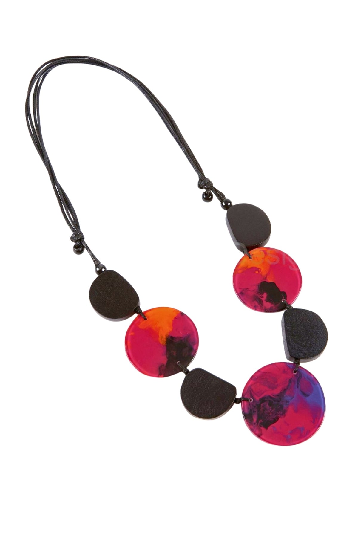 Dante NL70815 Pink, Orange & Purple Disc Necklace