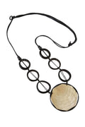 Dante NL5523 Black & Metallic Gold Disc Necklace