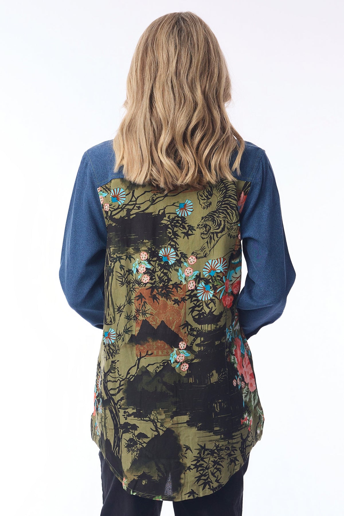 Orientique 62808 Keqioa Print Long Shirt