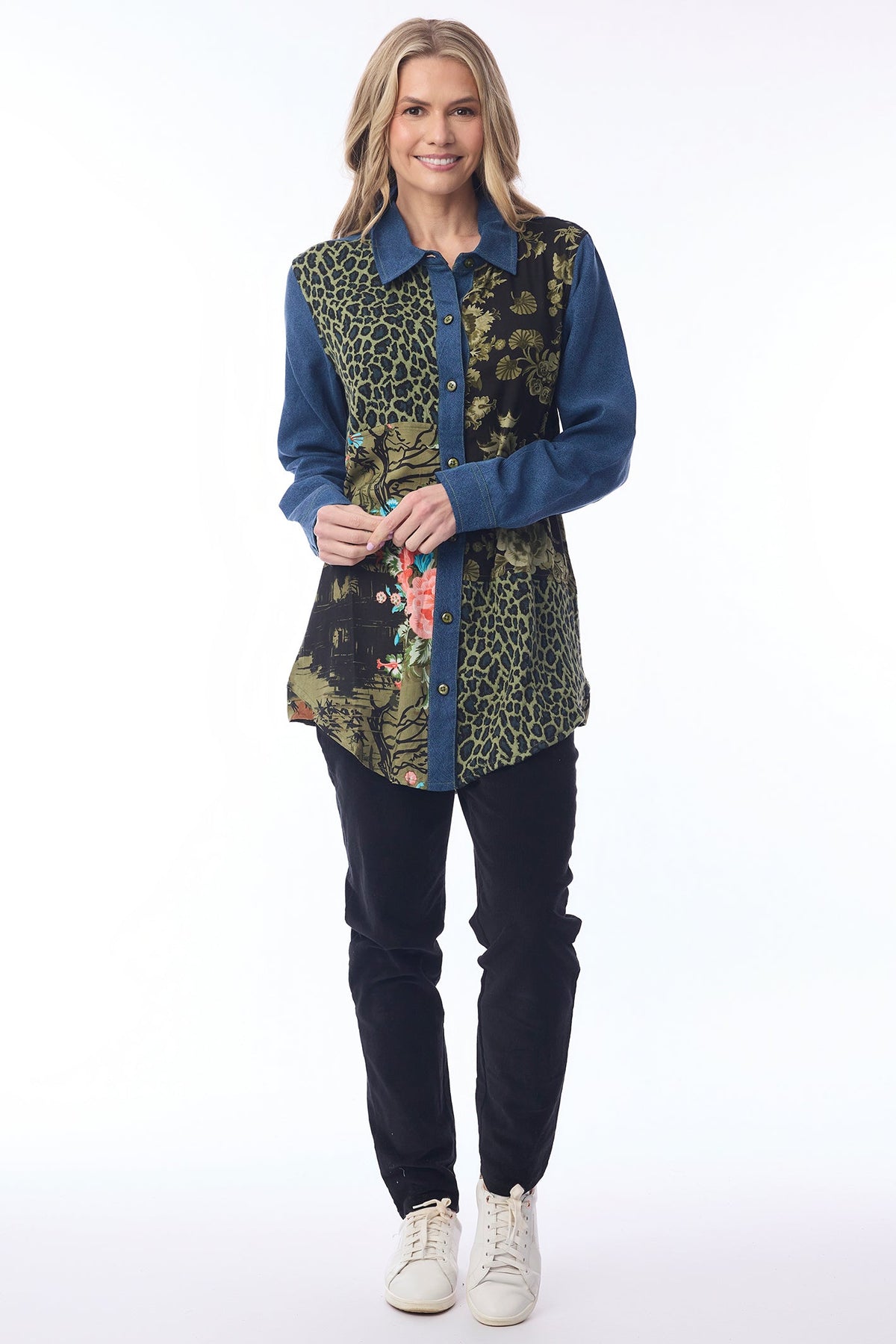 Orientique 62808 Keqioa Print Long Shirt