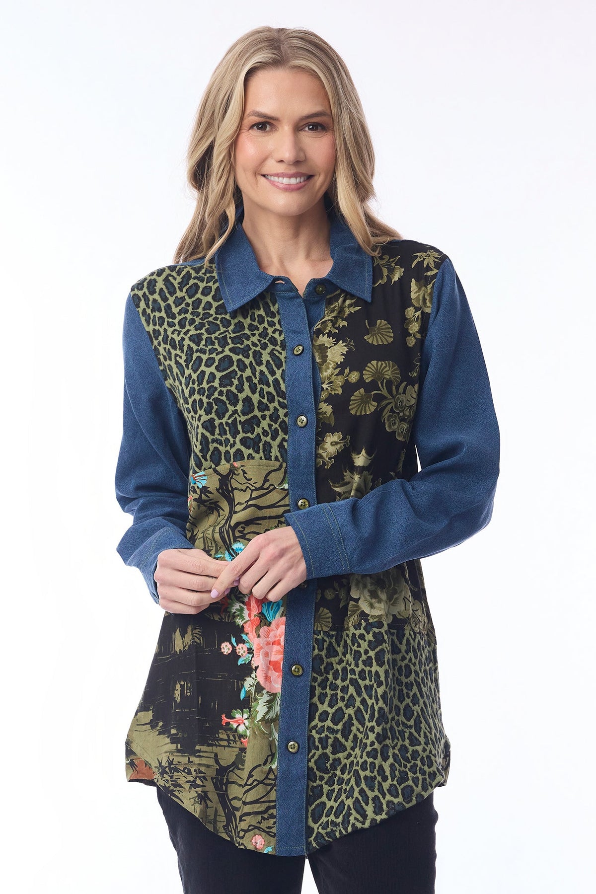 Orientique 62808 Keqioa Print Long Shirt