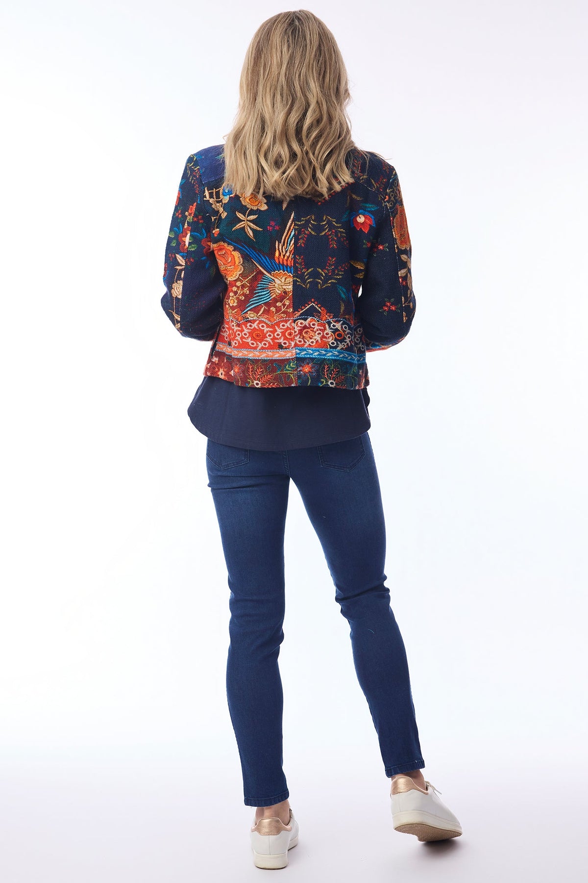 Orientique 62813 Embroidery Print Cropped Jacket