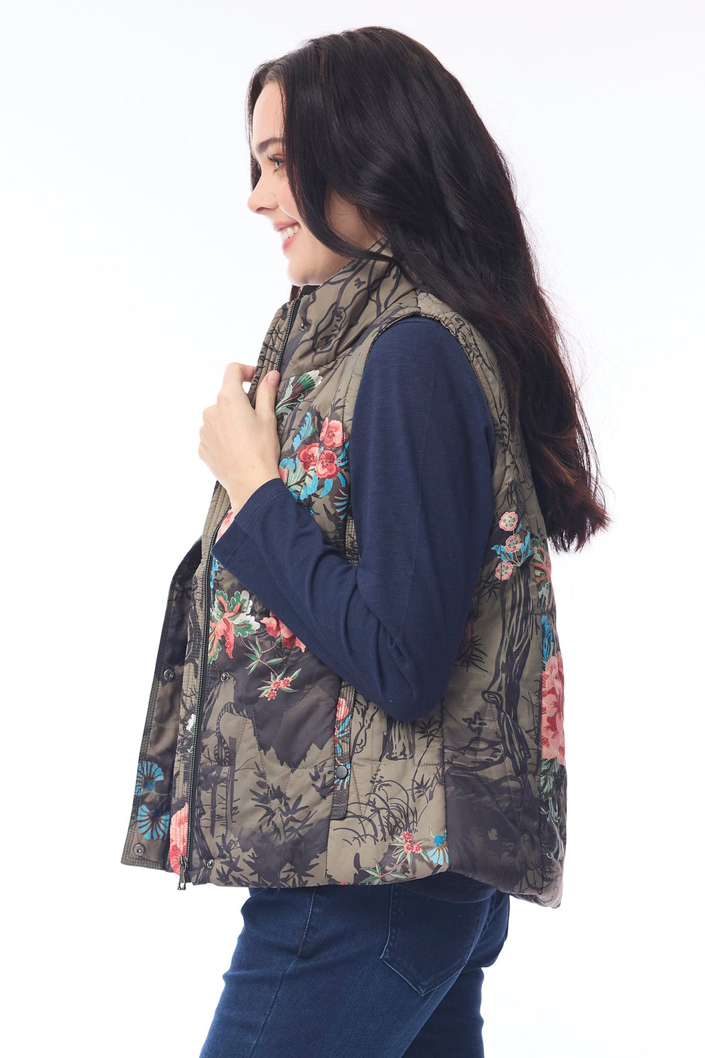 Orientique 82237 Keqioa Print Puffer Gilet
