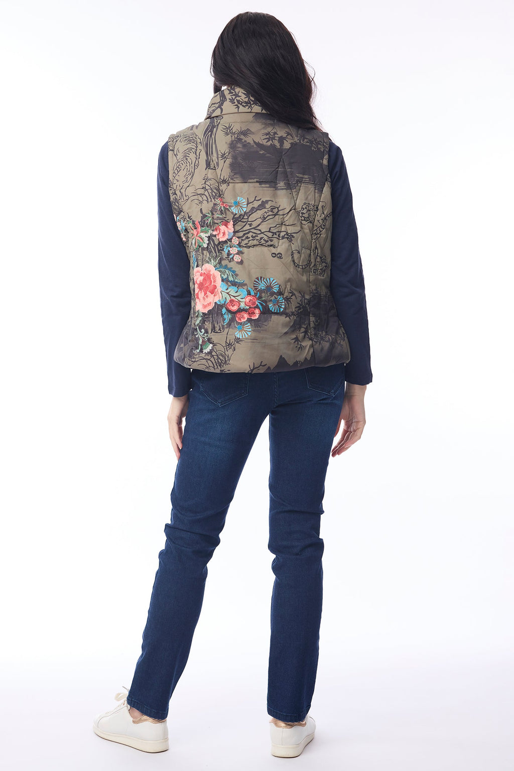 Orientique 82237 Keqioa Print Puffer Gilet