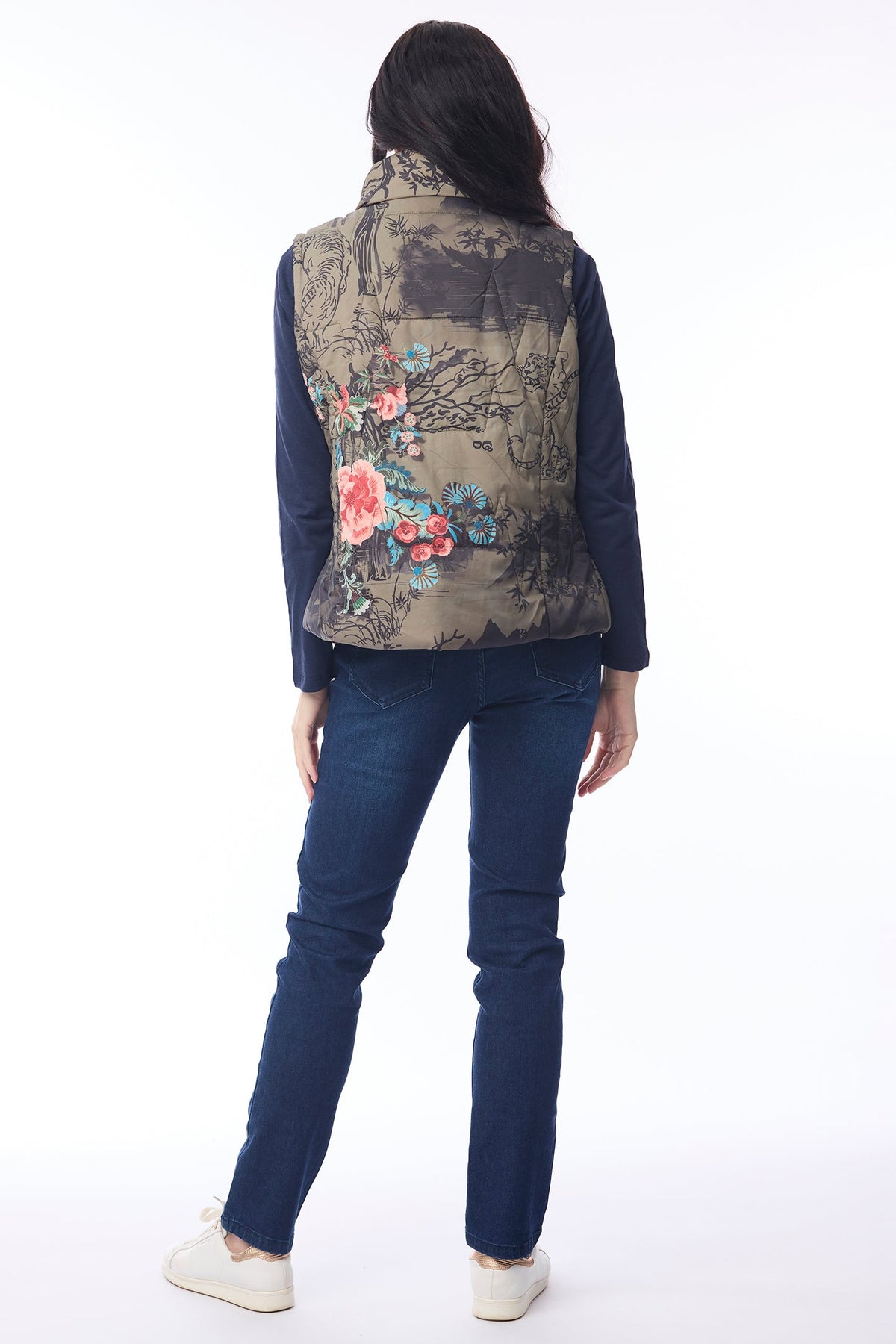 Orientique 82237 Keqioa Print Puffer Gilet