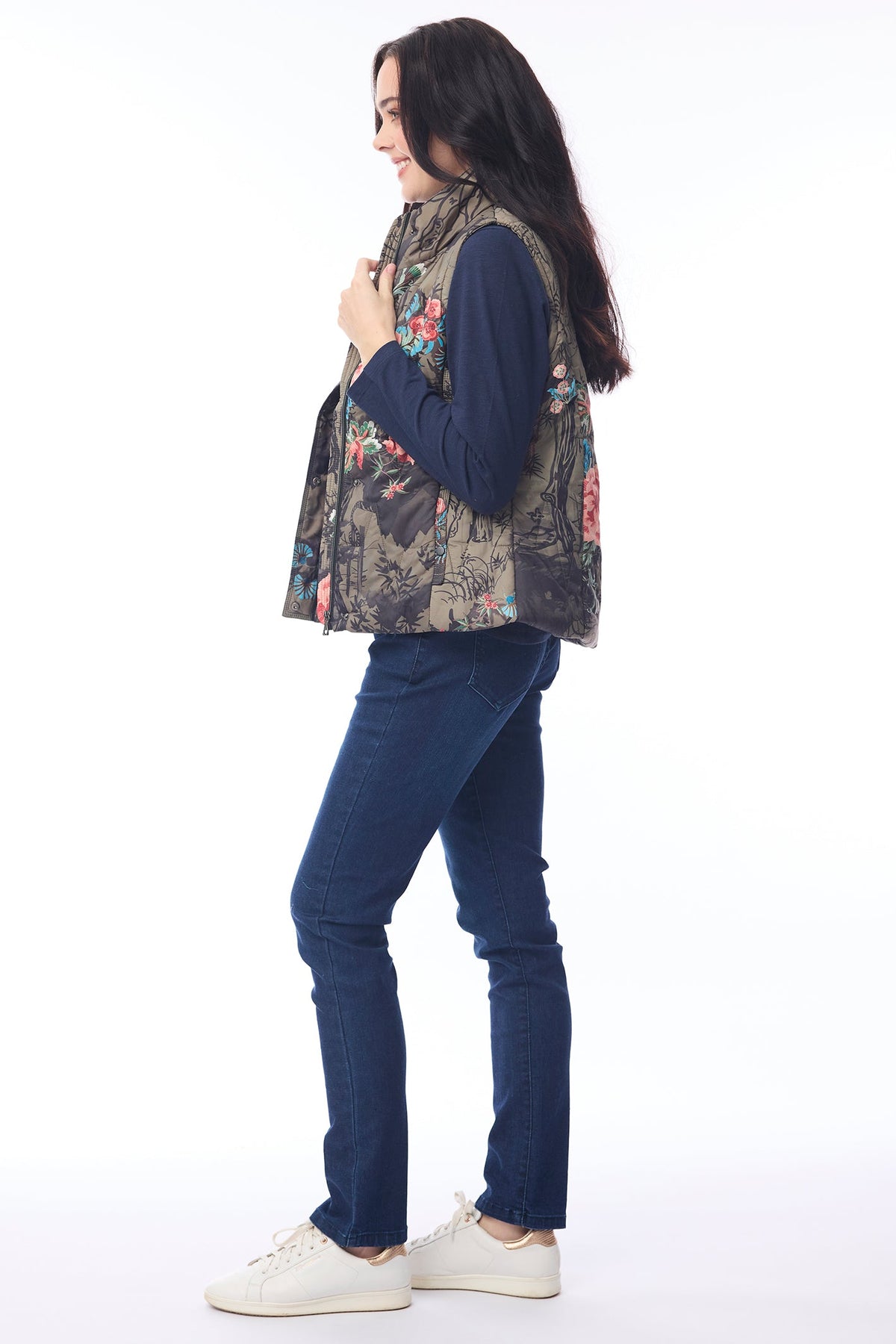 Orientique 82237 Keqioa Print Puffer Gilet