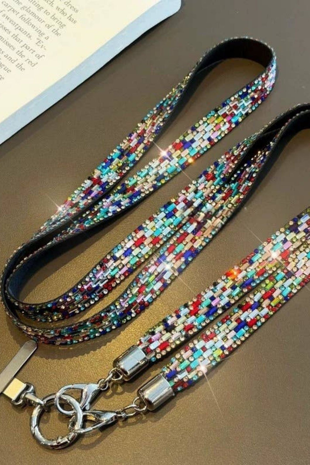 Multi Crystal Rhinestone Phone Lanyard Strap Chain