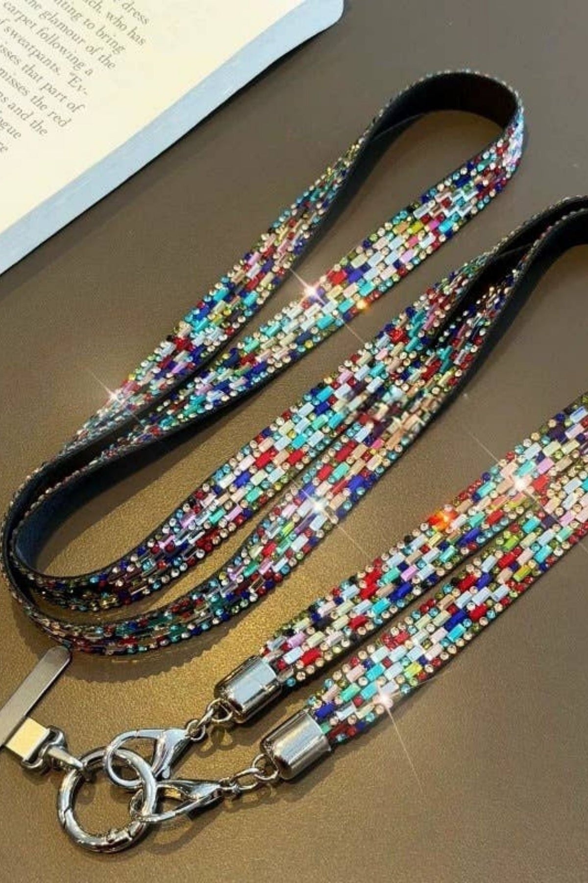Multi Crystal Rhinestone Phone Lanyard Strap Chain