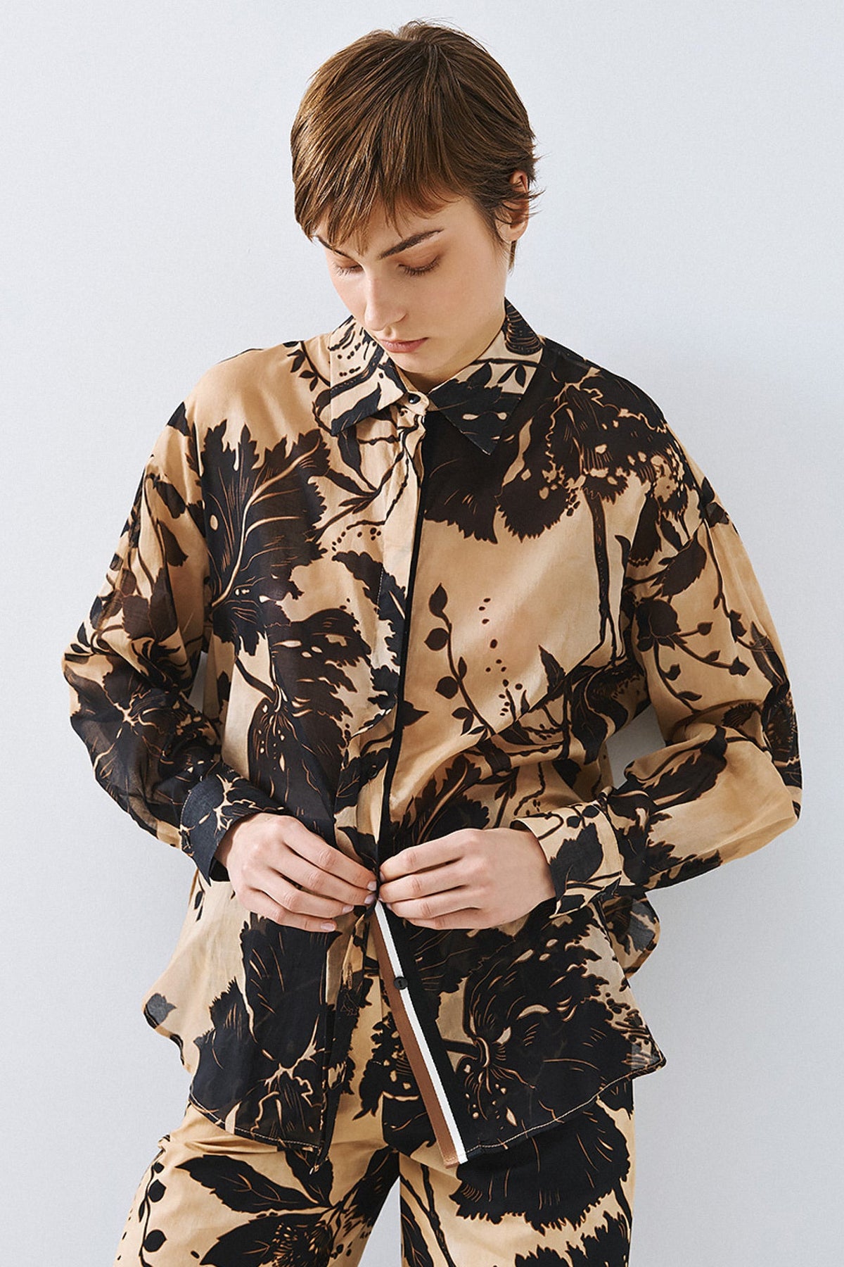 Access 63-7067-0306 Brown Africa Print Shirt