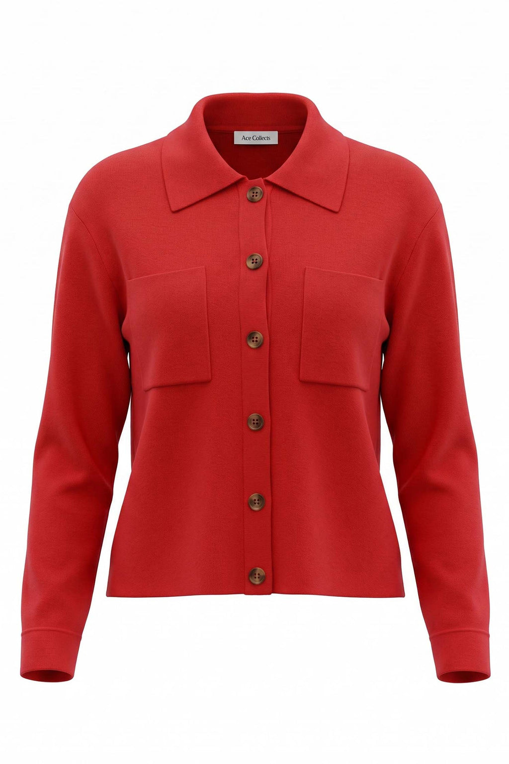Alice Collins Ines Ruby Red Wool Cardigan 037A130