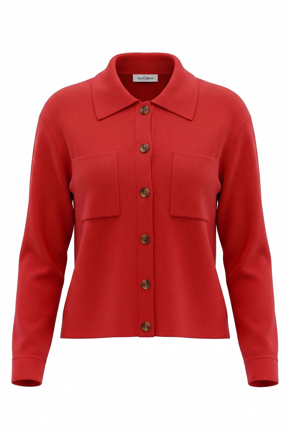 Alice Collins Ines Ruby Red Wool Cardigan 037A130