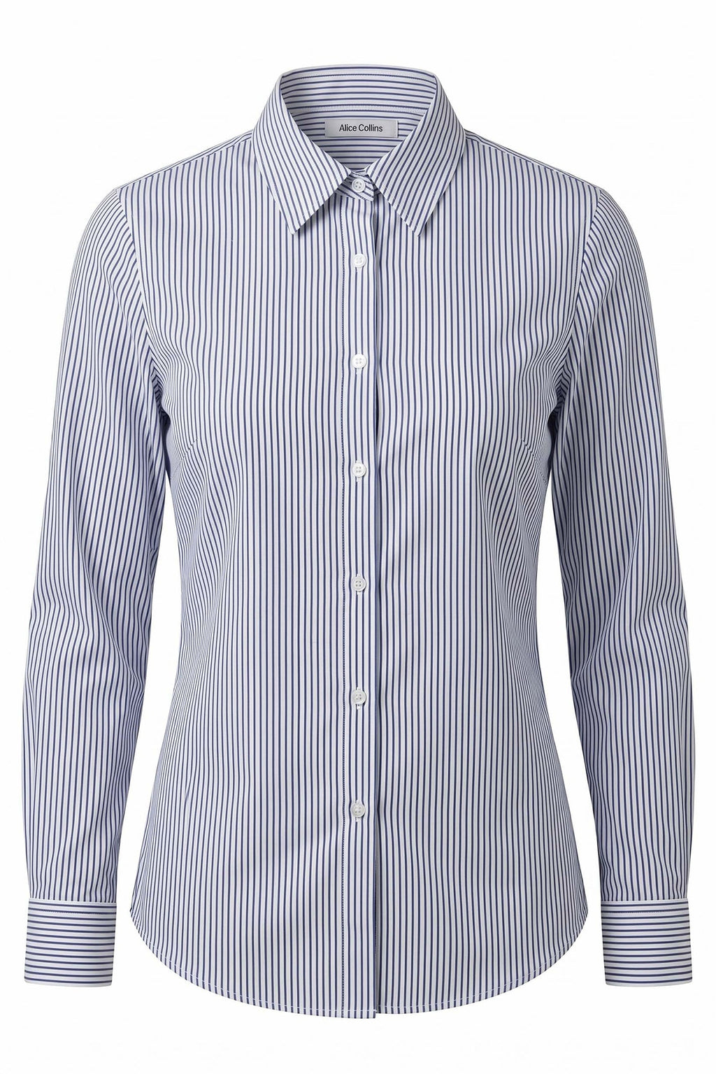Alice Collins Kim White/Navy Striped Shirt 037A320