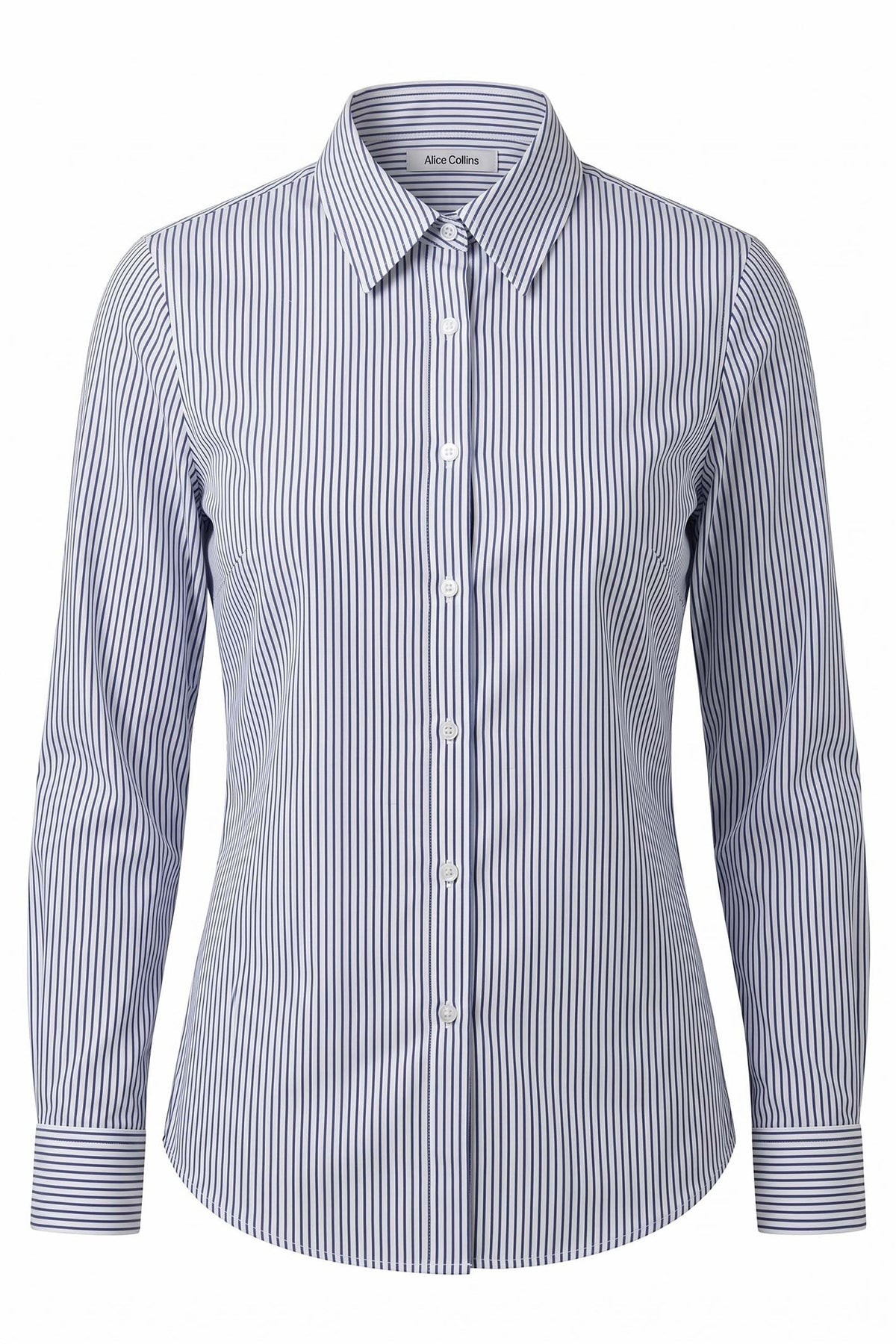 Alice Collins Kim White/Navy Striped Shirt 037A320