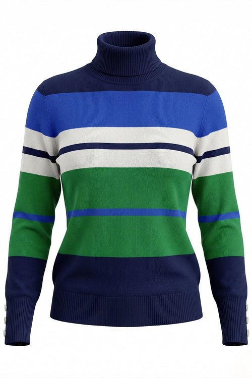 Alice Collins Nova Rich Navy Stripe Jumper 037A025