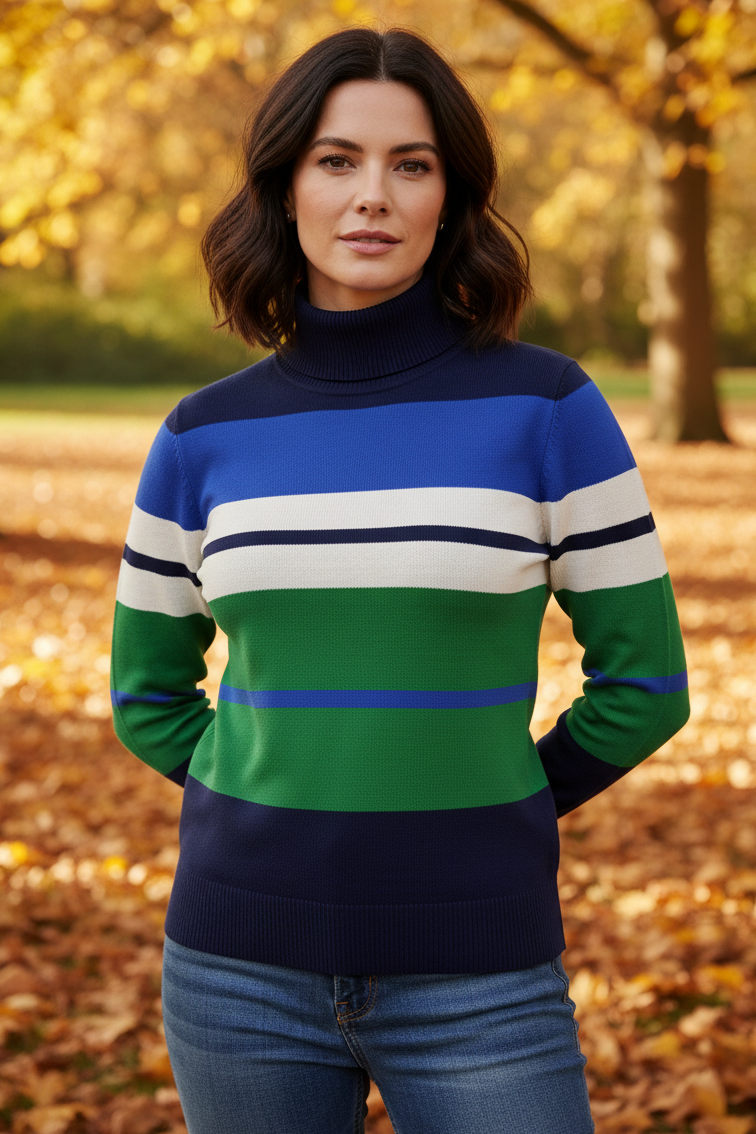 Alice Collins Nova Rich Navy Stripe Jumper 037A025