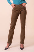 Alison Sheri Chocolate Brown Straight Leg Jeans PAS2403