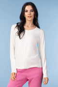 Alison Sheri YRE701 White Button Front Cardigan