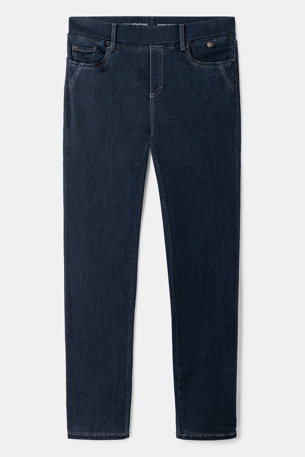 Anna Montana 1021 Angelika Dark Blue Denim Pull-On Trousers