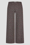 Anna Montana 5666 Mila Red and Black Herringbone Wide Leg Trousers