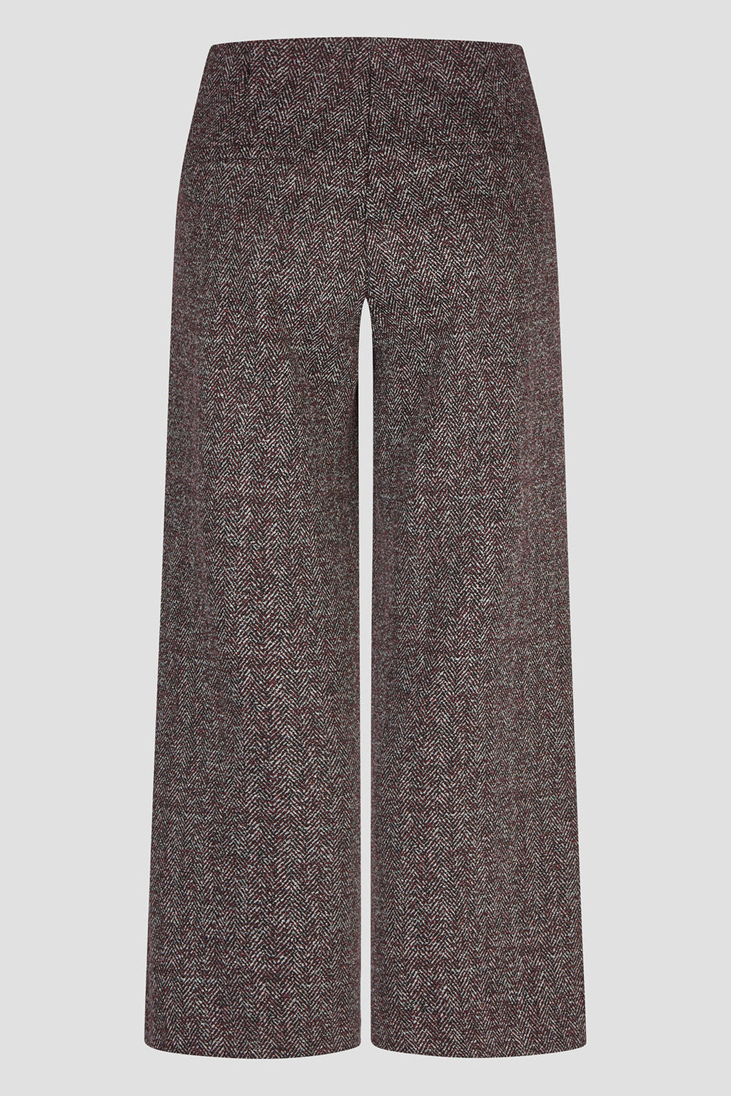 Anna Montana 5666 Mila Red and Black Herringbone Wide Leg Trousers