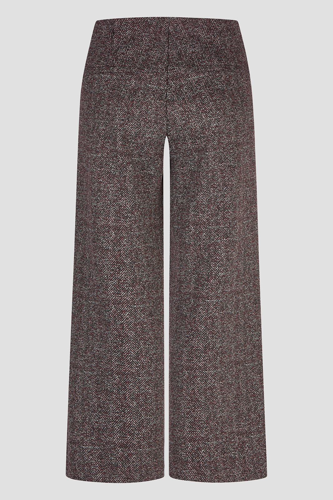 Anna Montana 5666 Mila Red and Black Herringbone Wide Leg Trousers