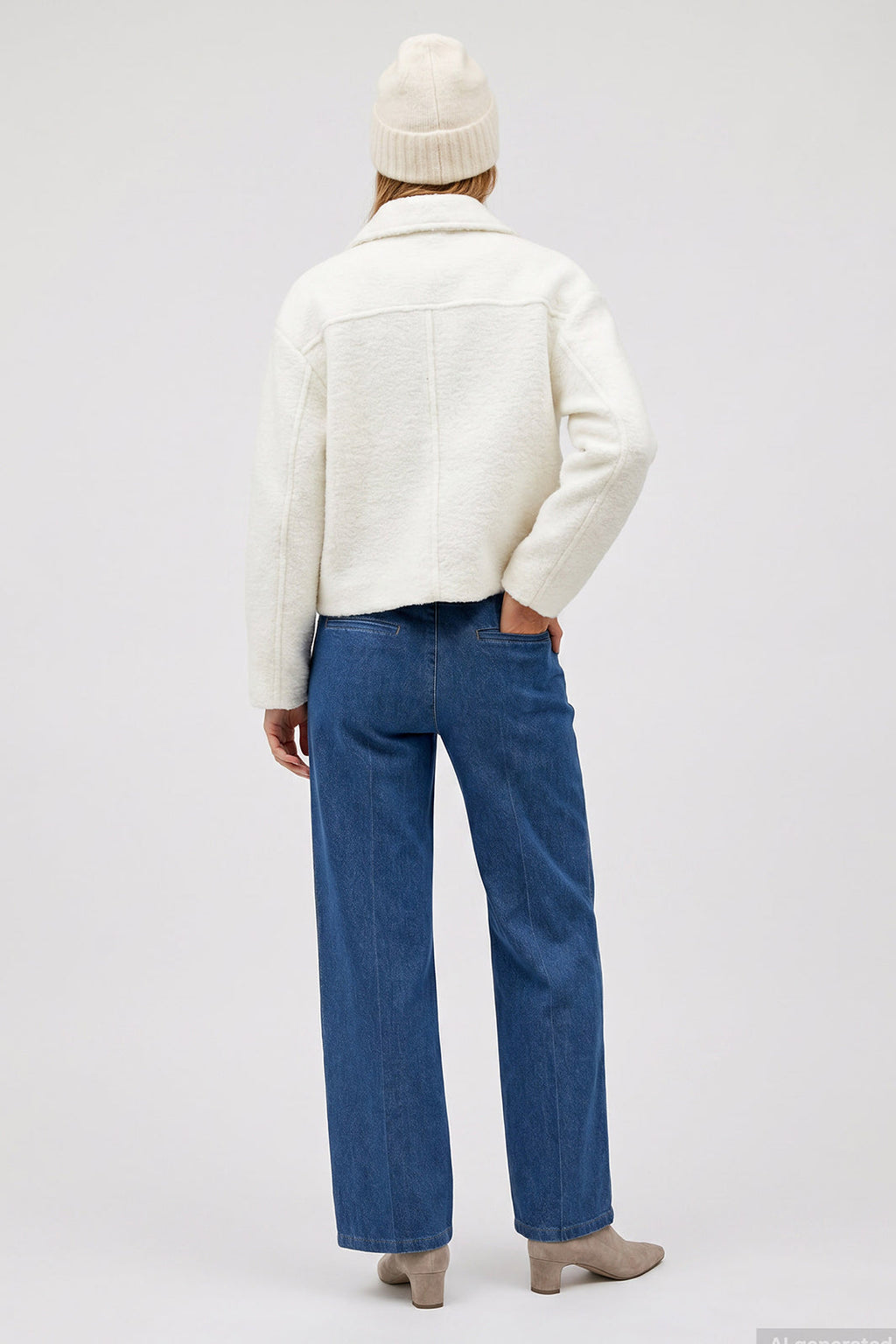 Anna Montana Mila Blue Denim Straight Leg Trousers 1045