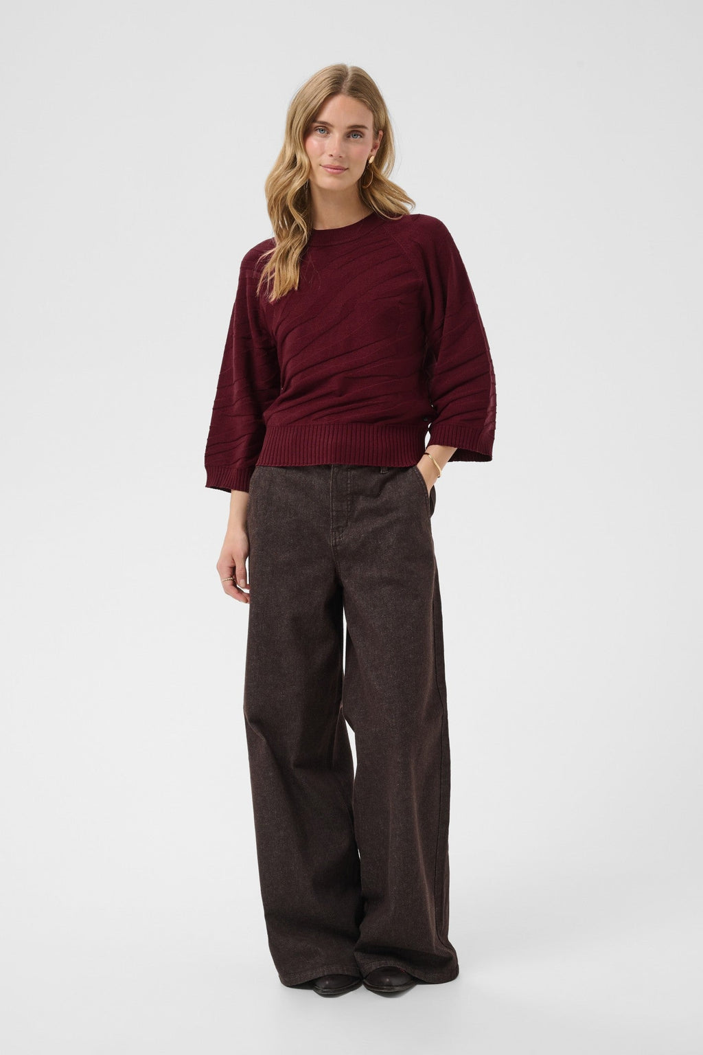 Cream Clothing CRDela Cabernet Red Jumper 10615364 191724