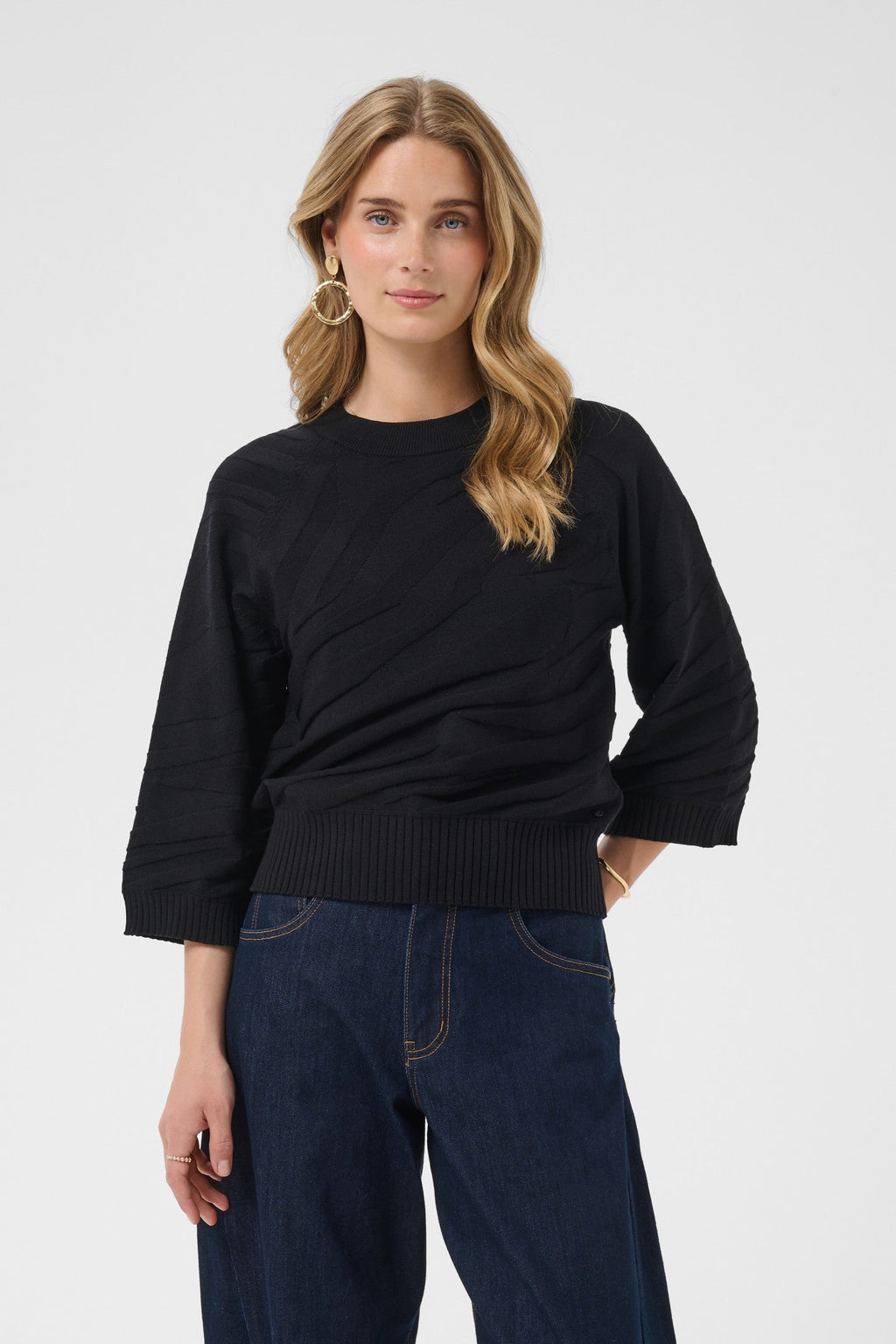 Cream Clothing CRDela Pitch Black Jumper 10615364 100120