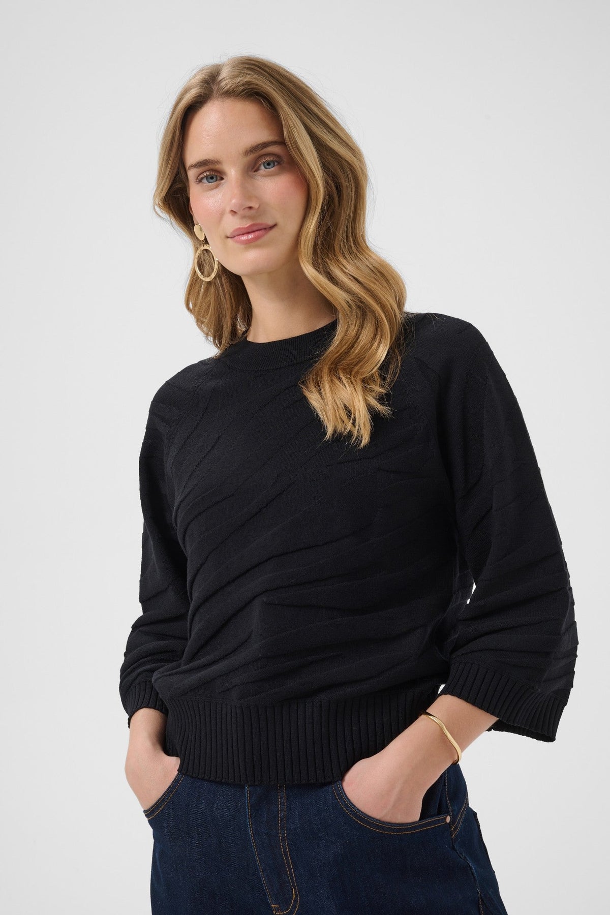 Cream Clothing CRDela Pitch Black Jumper 10615364 100120