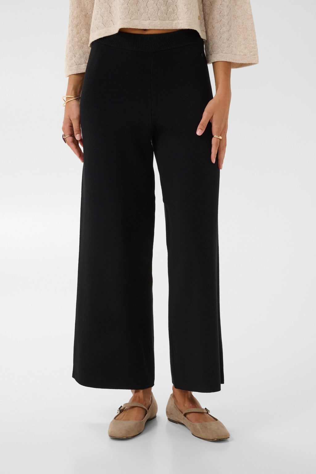 Cream Clothing CRDela Pitch Black Trousers 10615501 100120