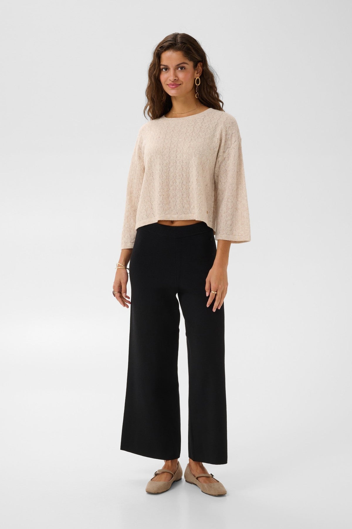 Cream Clothing CRDela Pitch Black Trousers 10615501 100120