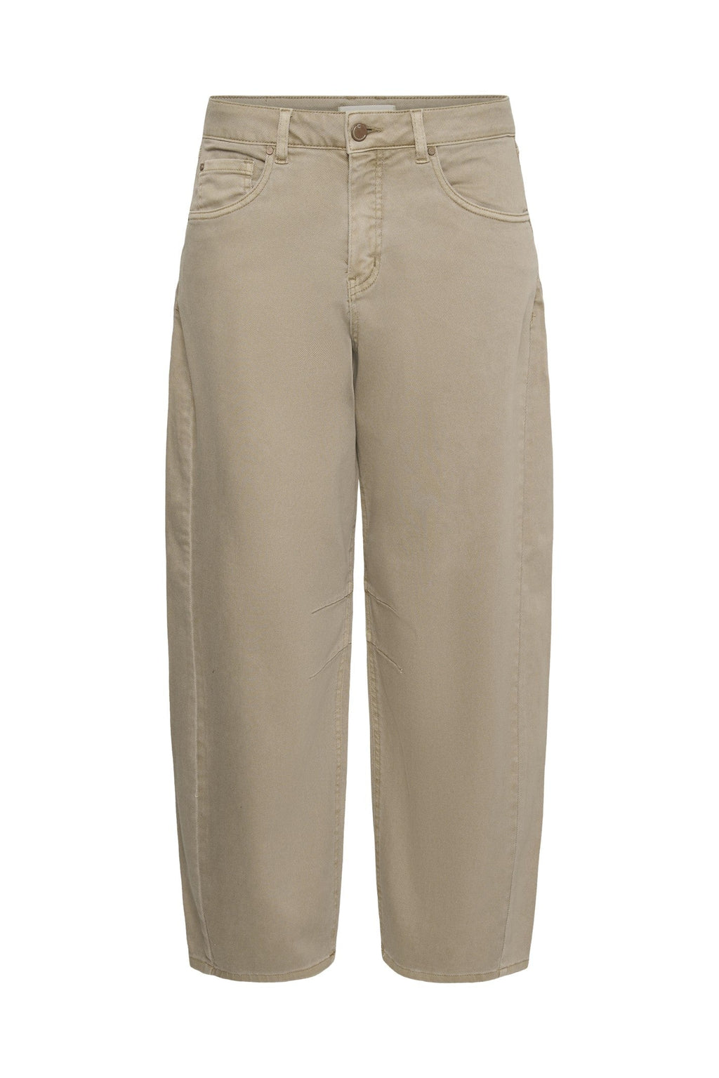 Cream Clothing CRDjuli Cobblestone Wash Beige Relaxed Fit Barrel Jeans 10615293 1000029