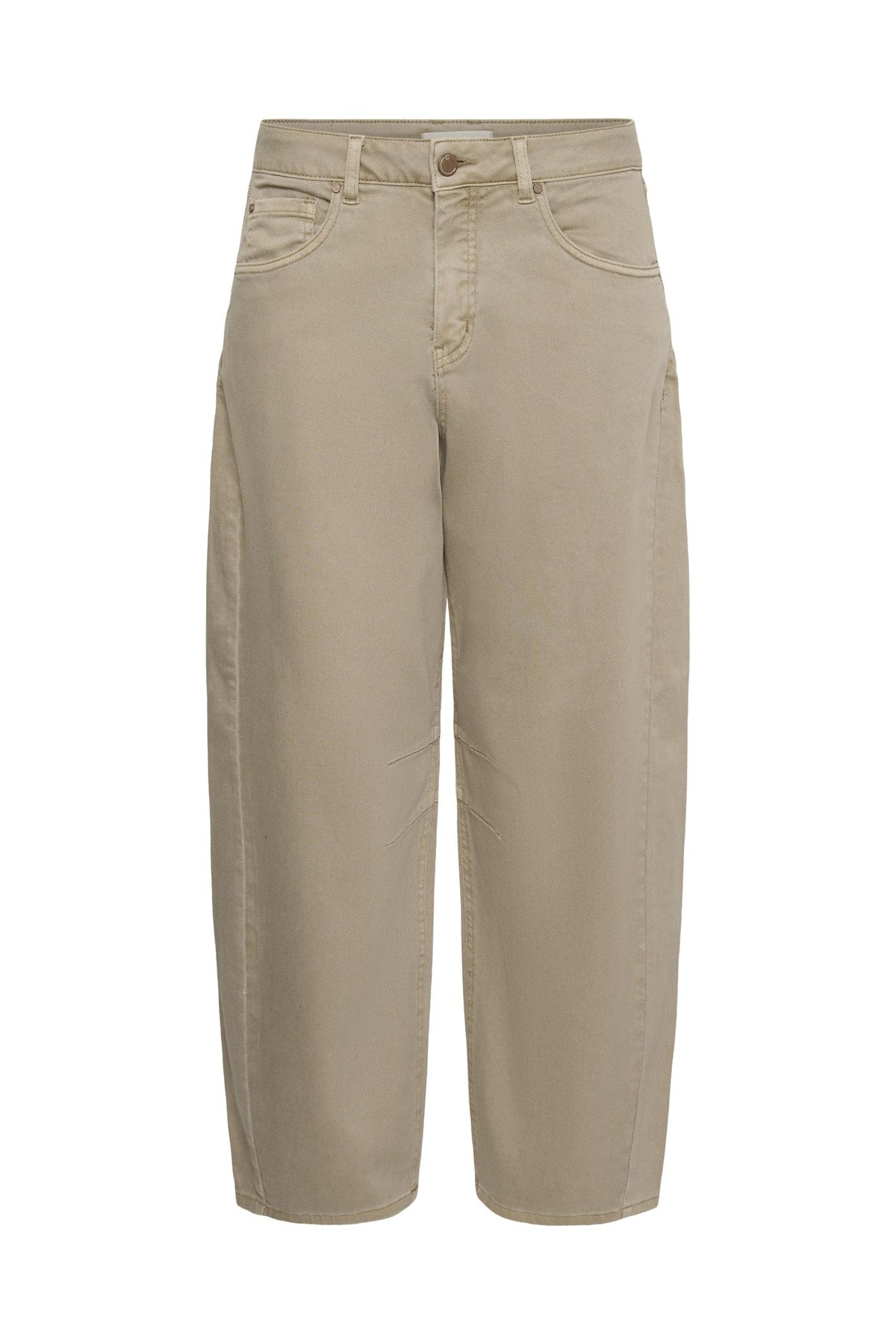 Cream Clothing CRDjuli Cobblestone Wash Beige Relaxed Fit Barrel Jeans 10615293 1000029