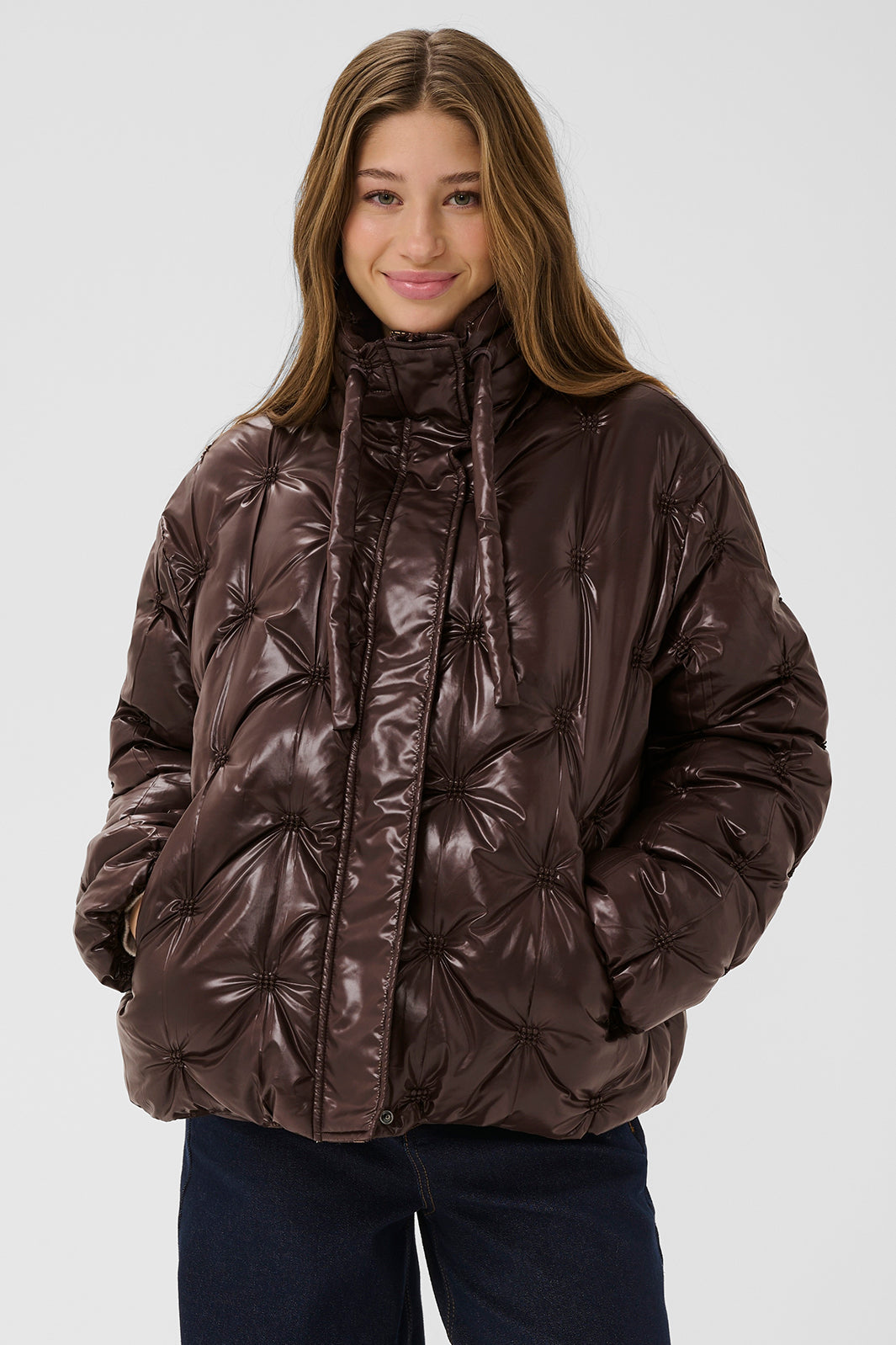 Cream Clothing CRDrakie Coffee Bean Padded Jacket