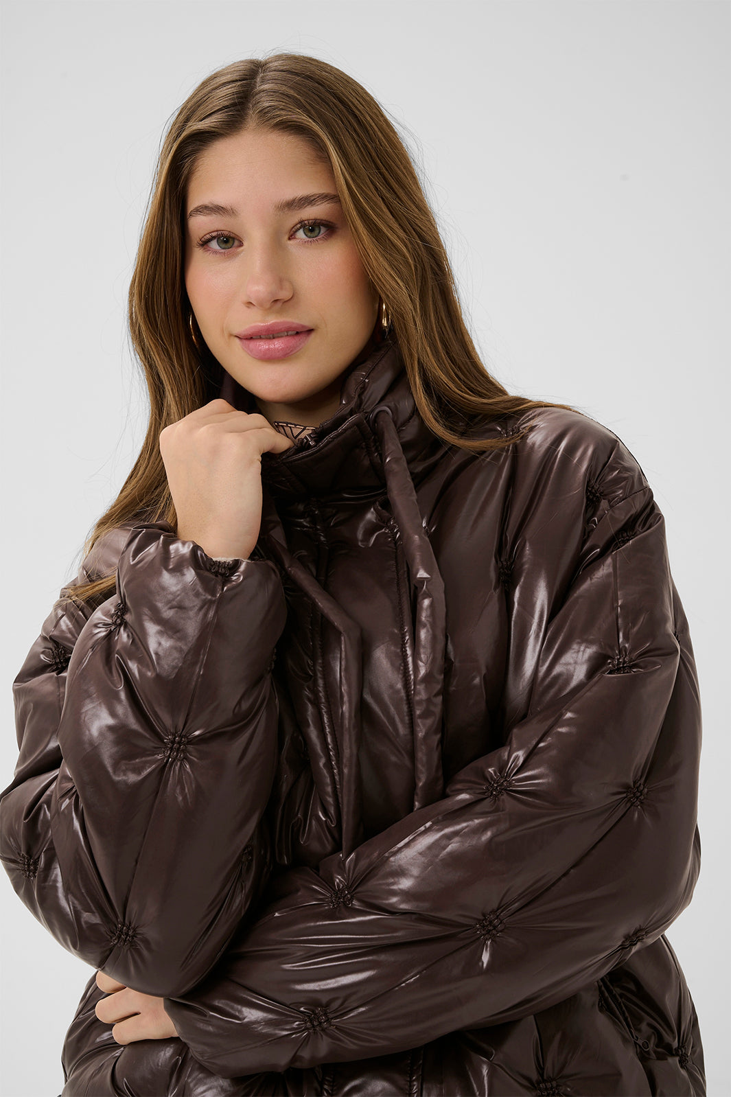 Cream Clothing CRDrakie Coffee Bean Padded Jacket