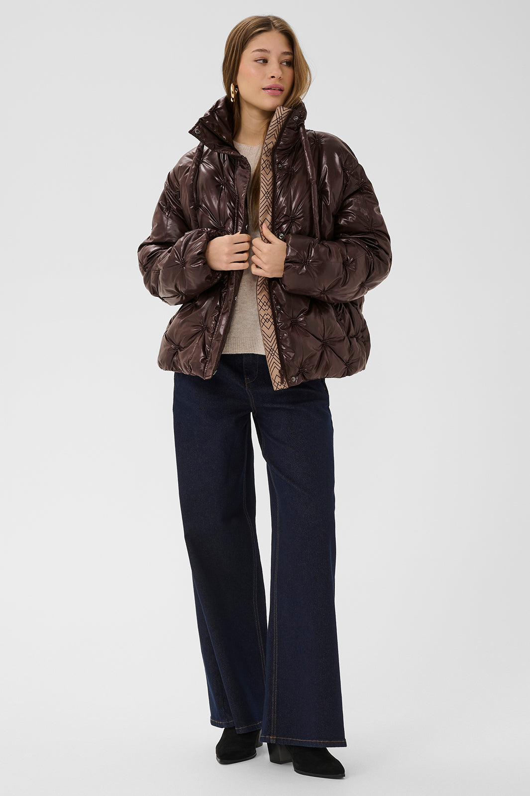 Cream Clothing CRDrakie Coffee Bean Padded Jacket