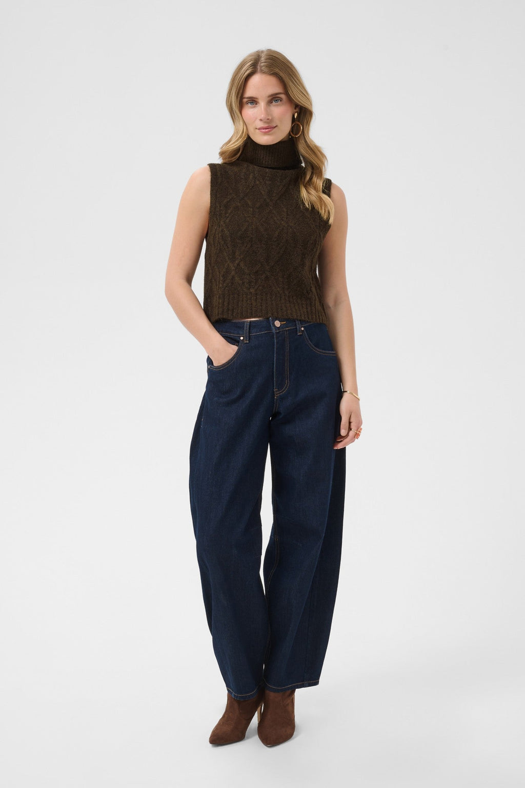 Cream Clothing CRElsie Java Brown Jumper 10615533 191016