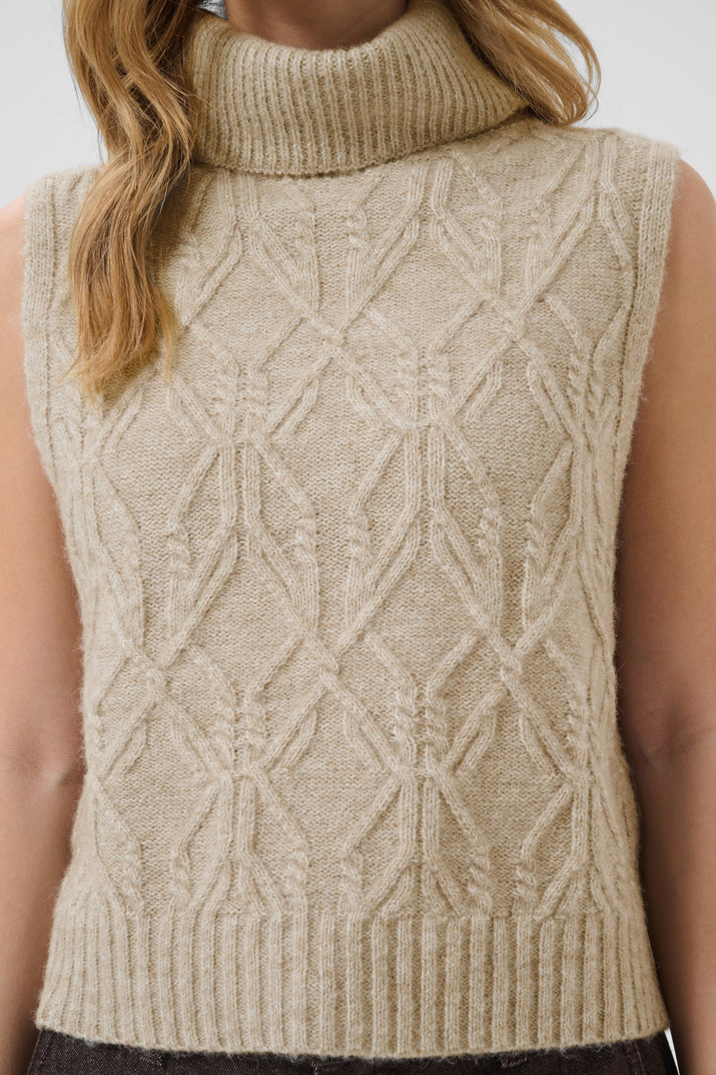 Cream Clothing CRElsie Light Brown Lentil Melange Jumper 10615533 1000060