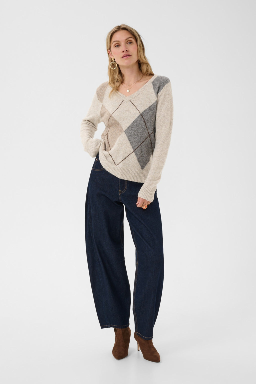 Cream Clothing CRHope Oatmeal Melange Multicolour Jumper 10615298 1304011