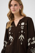 Cream Clothing CRPatulie Java Brown Blouse 10615336 191016