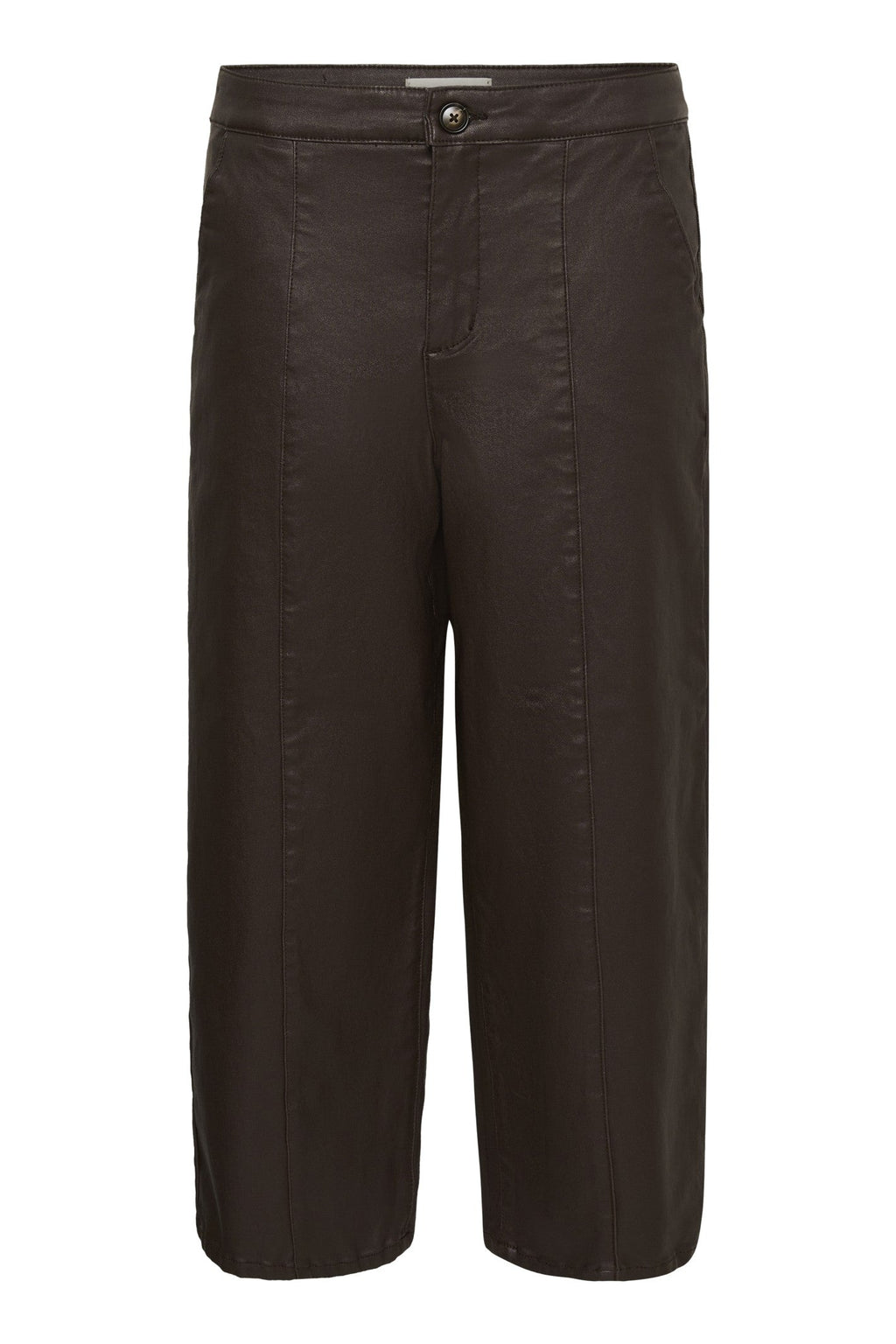 Cream Clothing CRWinni Java Brown Coated Trousers 10615348 191016