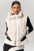 Elisa Cavaletti Off-White Faux Fur Gilet Sleeveless ELW267044200 03259