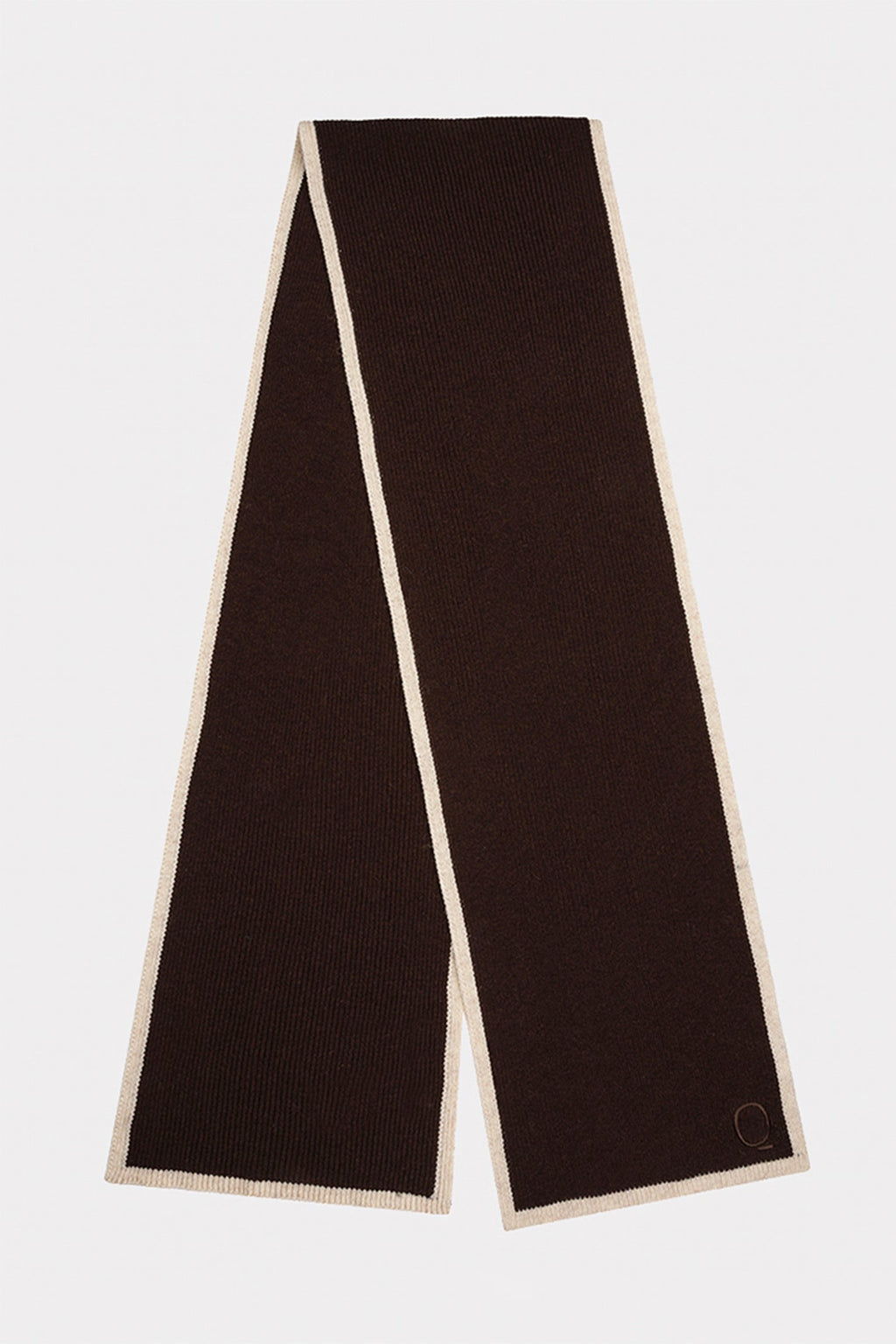 Esqualo 07552 Cacao Brown & Cream Knitted Scarf